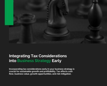 Integrating Tax Considerations into Business Strategy Early